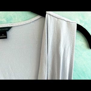 Ann Taylor light periwinkle sleeveless shirt.